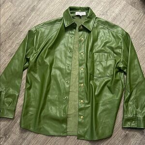 WeWoreWhat Faux Leather Top